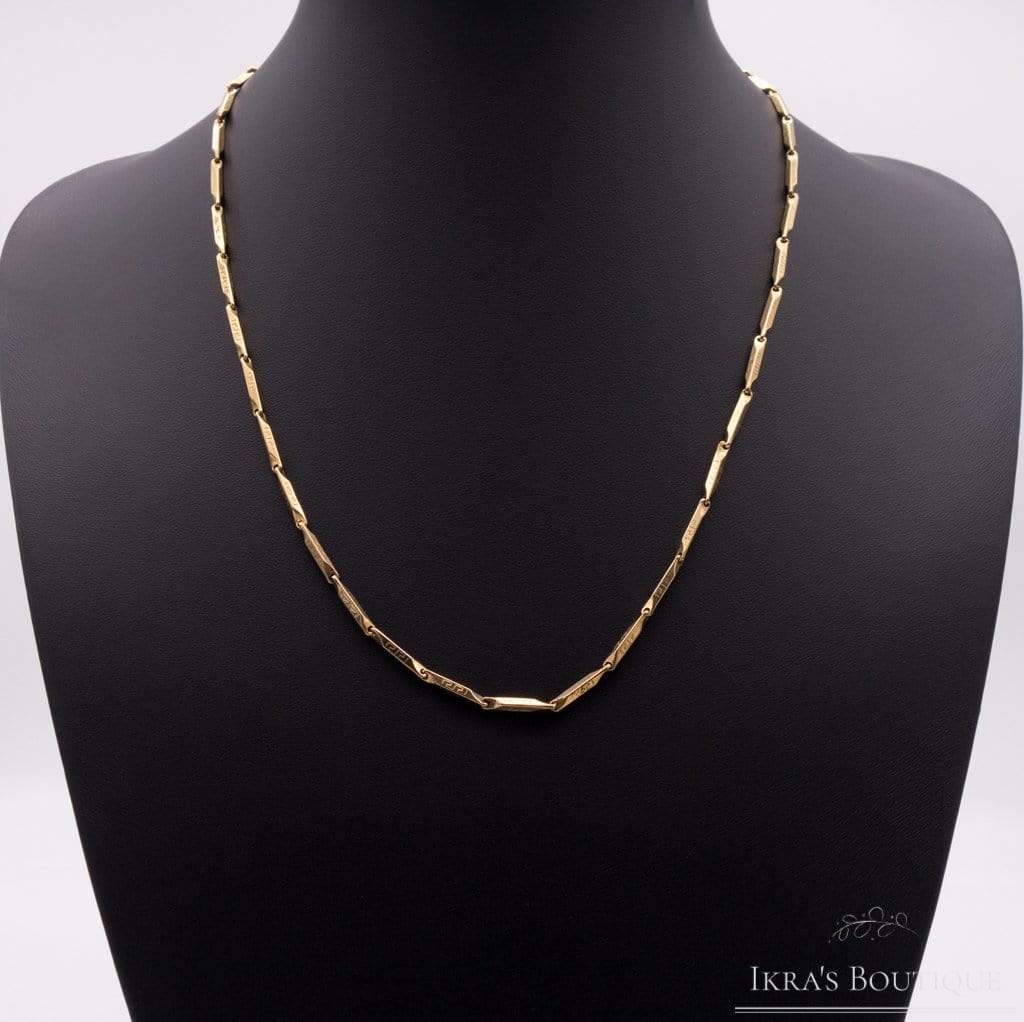 Gold ummantelte Prisma Halskette - Ikra's Boutique