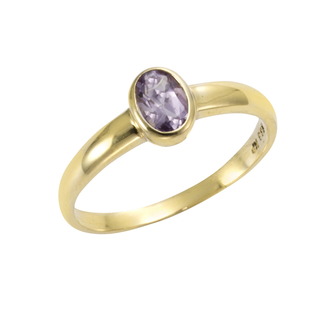 333 Gold Amethyst Ring