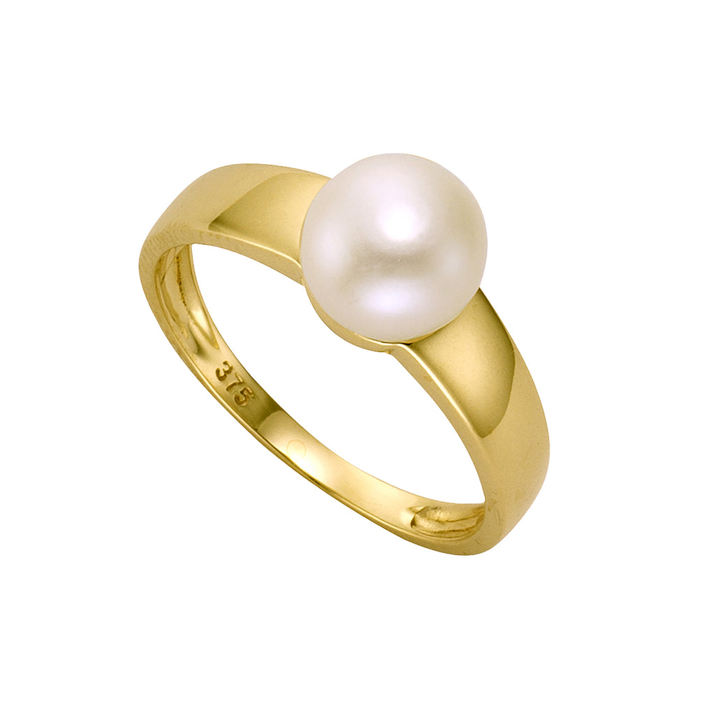 375 Gold Süßwasserzuchtperle Ring
