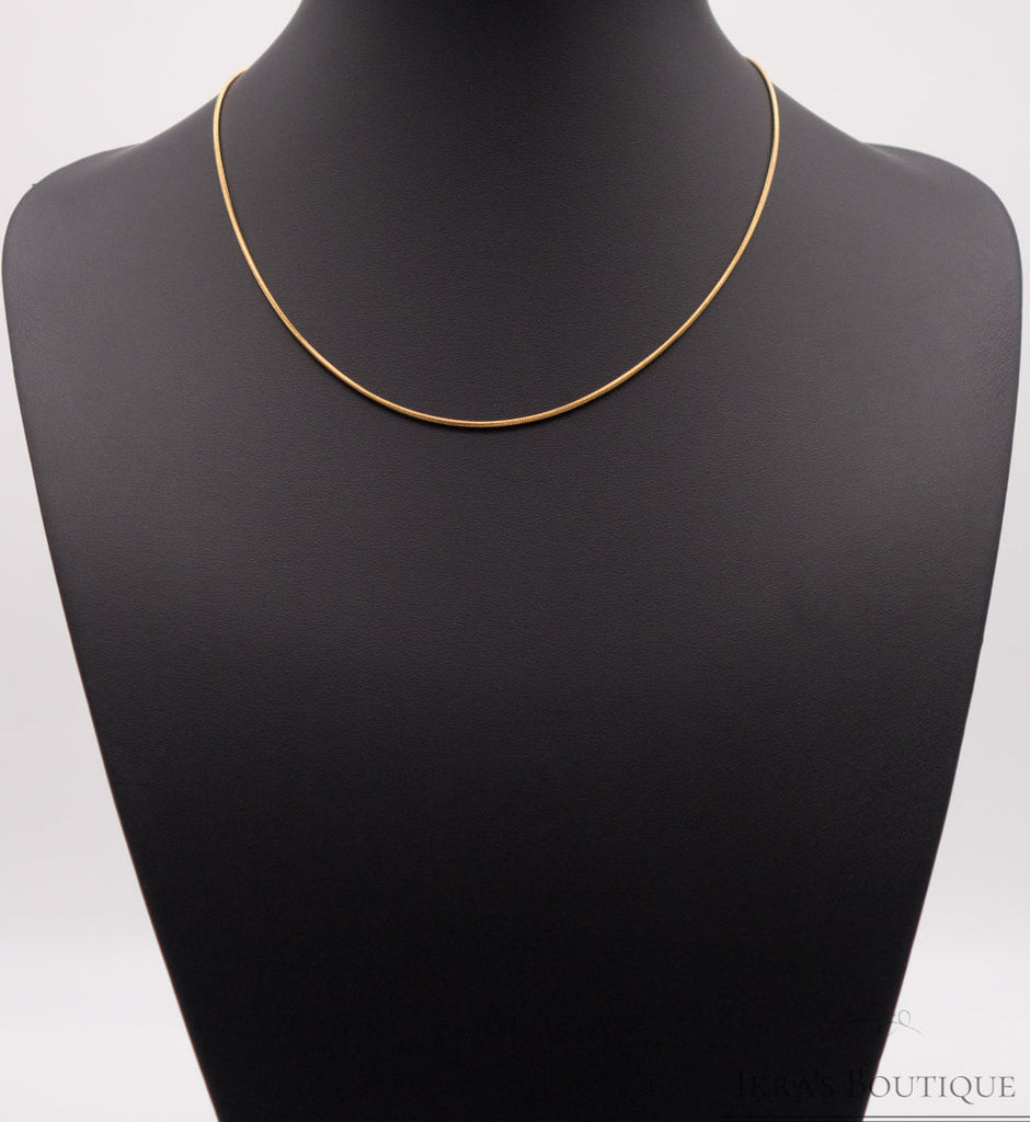 Gold ummantelte Slim Snake Skin Halskette