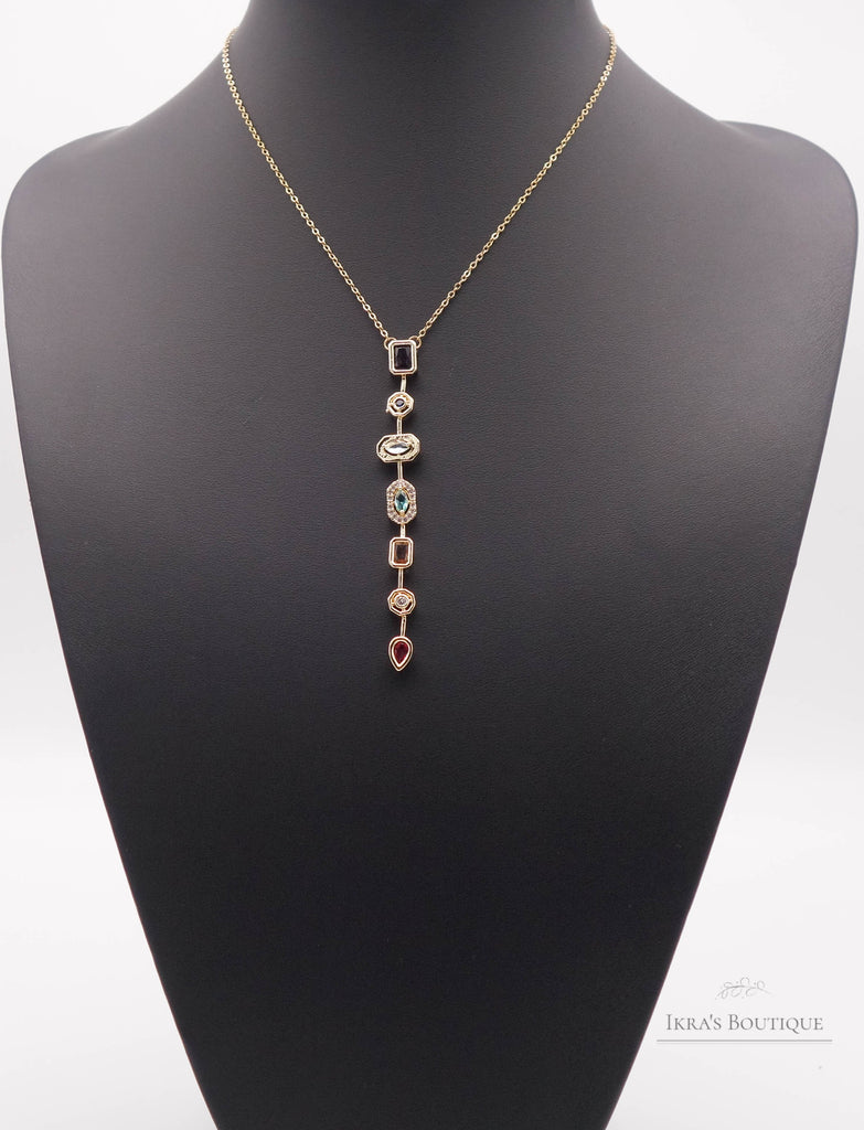 Gold ummantelte 7 Stone Halskette
