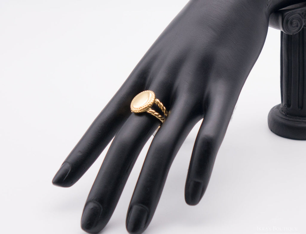 Gold ummantelter Elegant Plate Ring