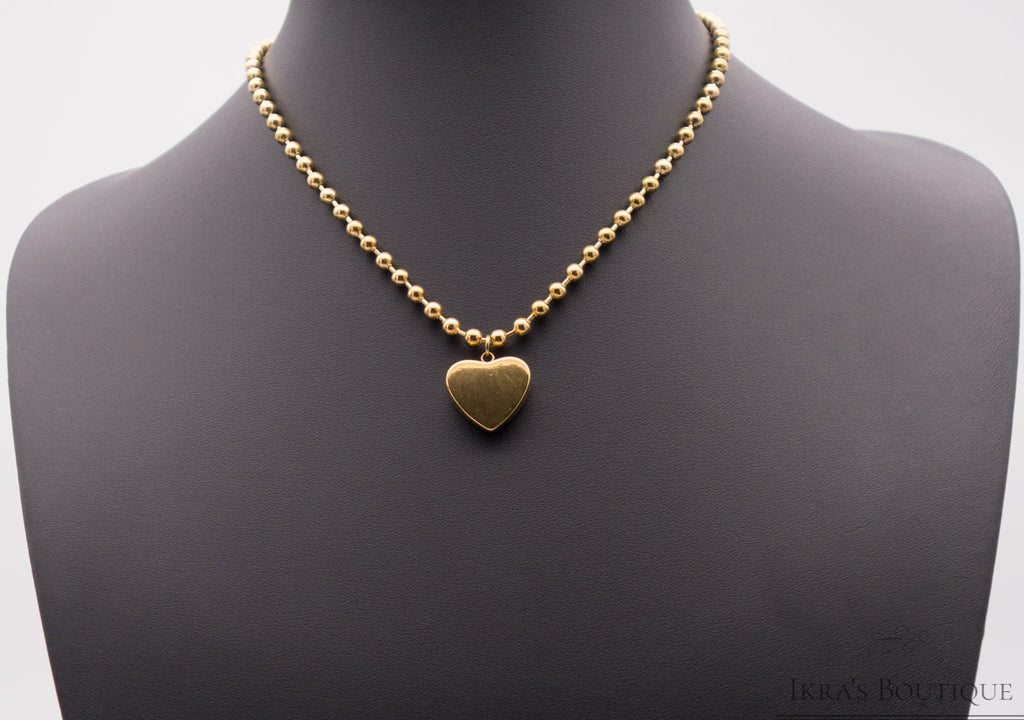 Gold ummantelte Heart Pendant Halskette