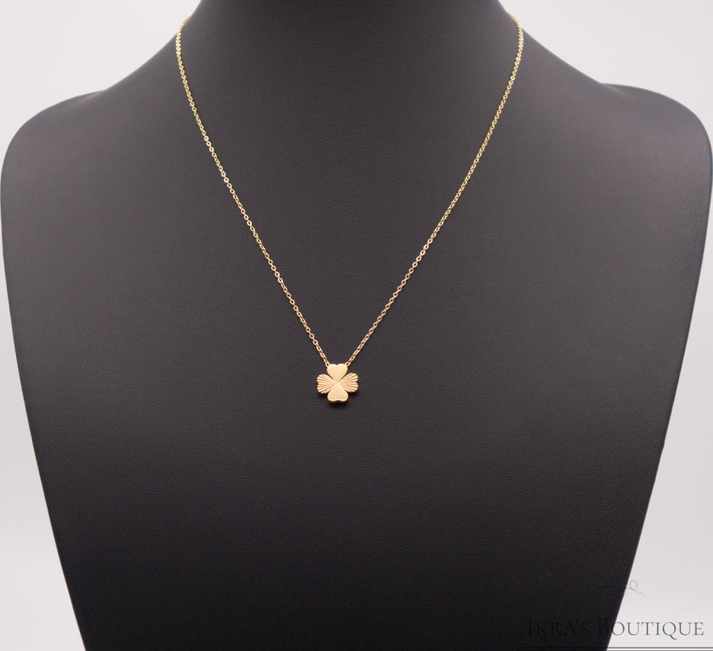 Gold ummantelte Kleeblatt Halskette