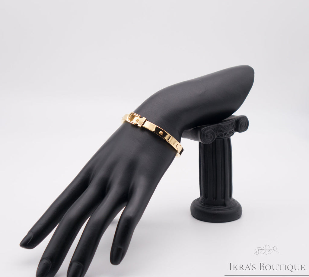 Gold Ummanteltes Gürtel Armband