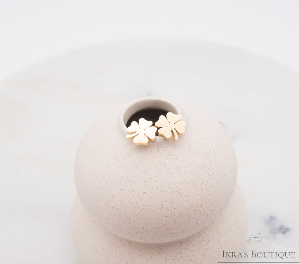 Gold ummantelte Small Clover Ohrringe