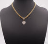 Gold ummantelte Zirkonia Heart Pendant Halskette
