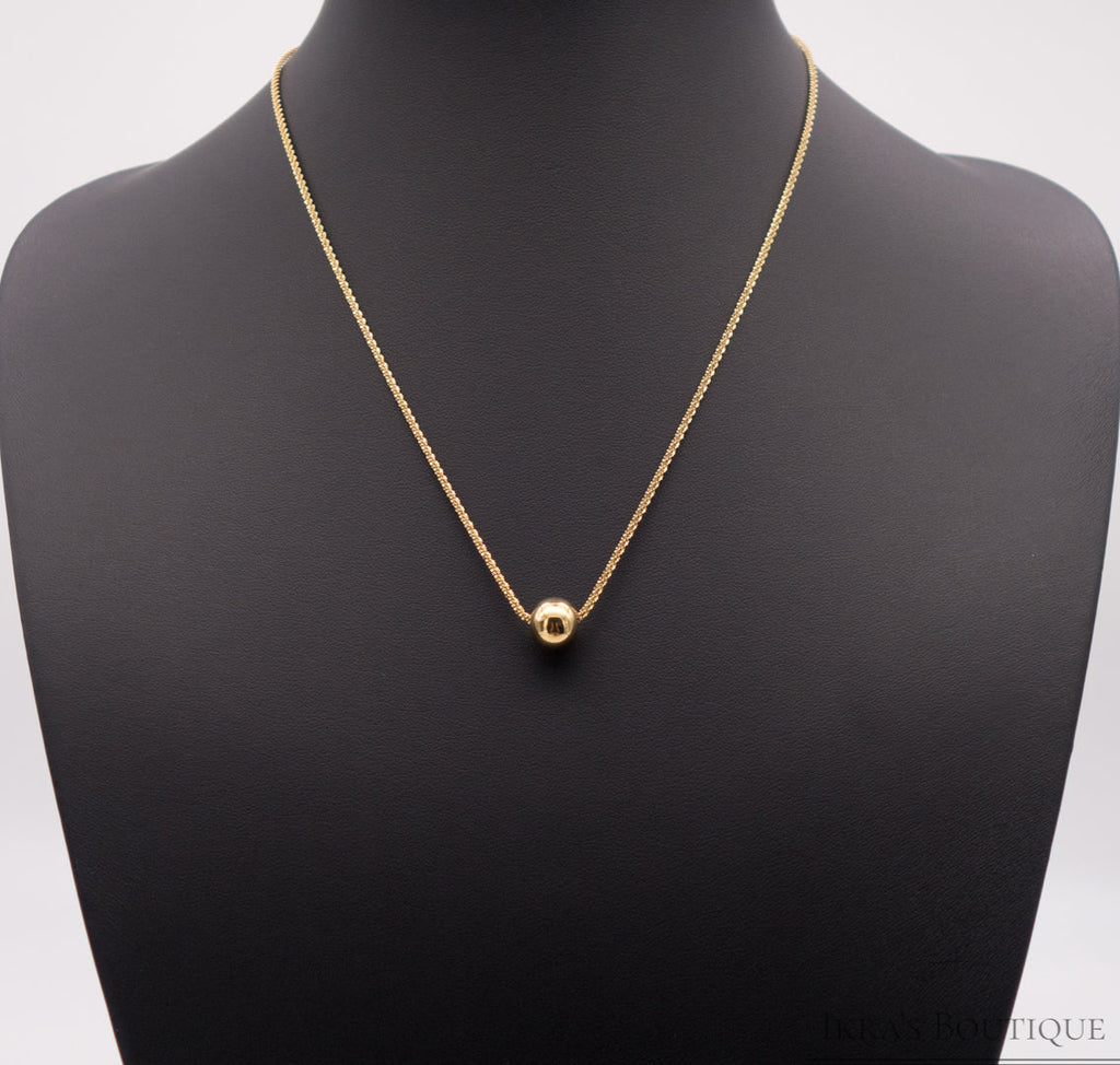 Gold ummantelte Single Sphere Halskette