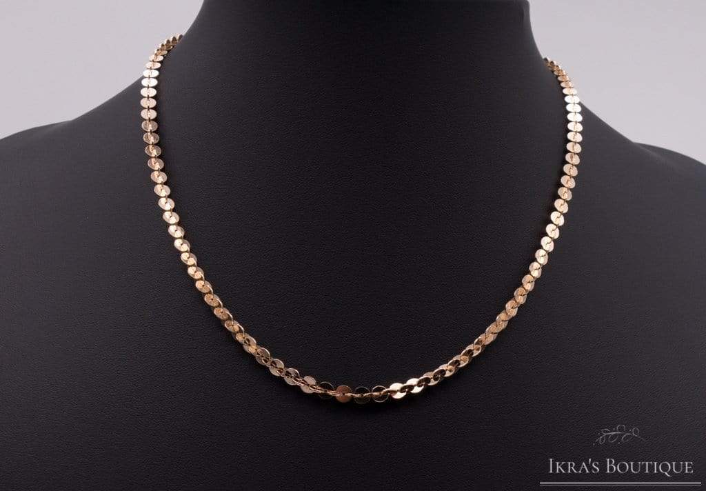 Berceste series Halskette mit versetzten Rundplättchen - Ikra's Boutique