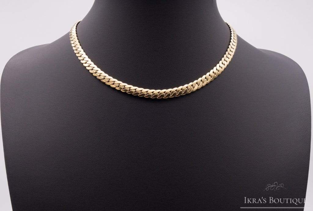 Brilliant Snake Skin Halskette 14k gelbgold vergoldet - Ikra's Boutique