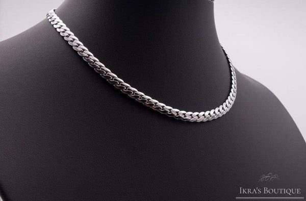 Brilliant Snake Skin Halskette 14k weißgold vergoldet - Ikra's Boutique