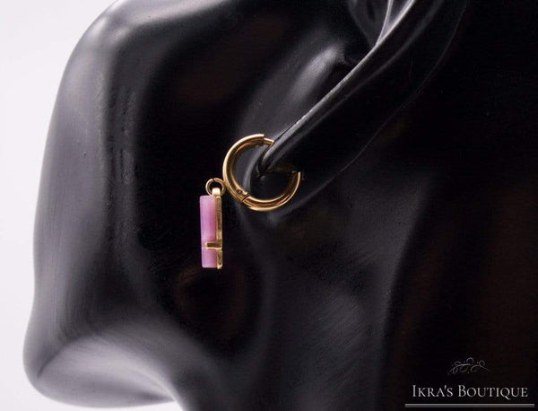 Gold ummantelte Acryl Schmetterling Ohrringe - Ikra's Boutique