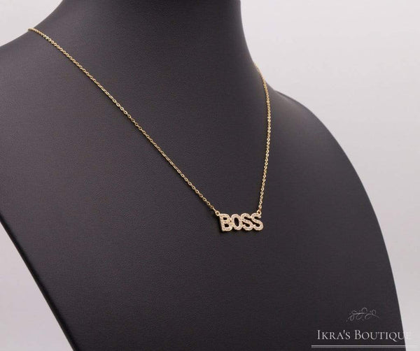 Gold ummantelte BOSS Halskette - Ikra's Boutique