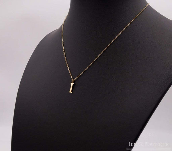 Gold ummantelte Buchstaben Halskette - Ikra's Boutique