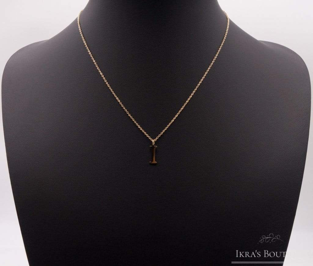 Gold ummantelte Buchstaben Halskette - Ikra's Boutique