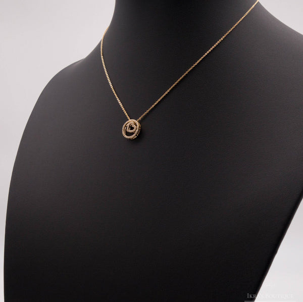 Gold ummantelte Circle Heart Halskette - Ikra's Boutique