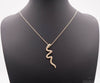 Gold ummantelte Curly Snake Halskette - Ikra's Boutique