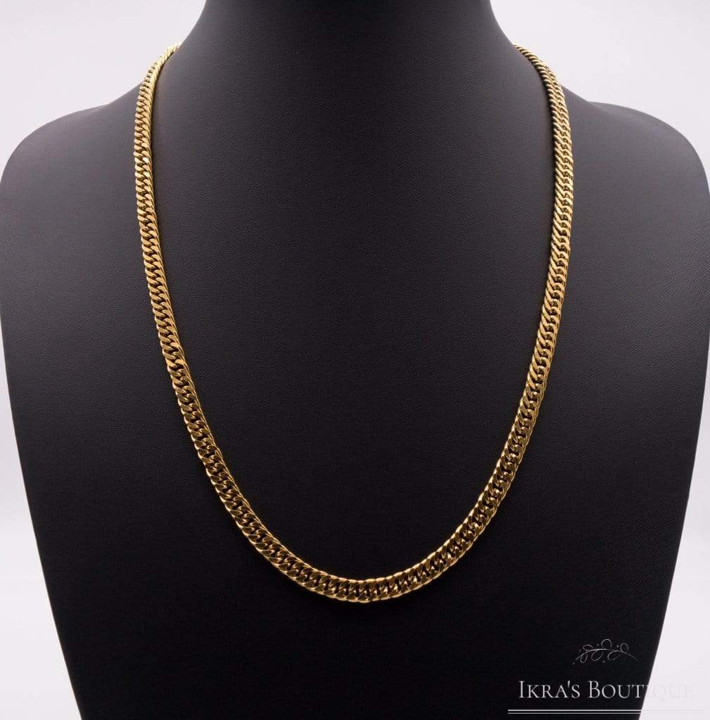 Gold Ummantelte doppelt gewickelte Halskette - Ikra's Boutique