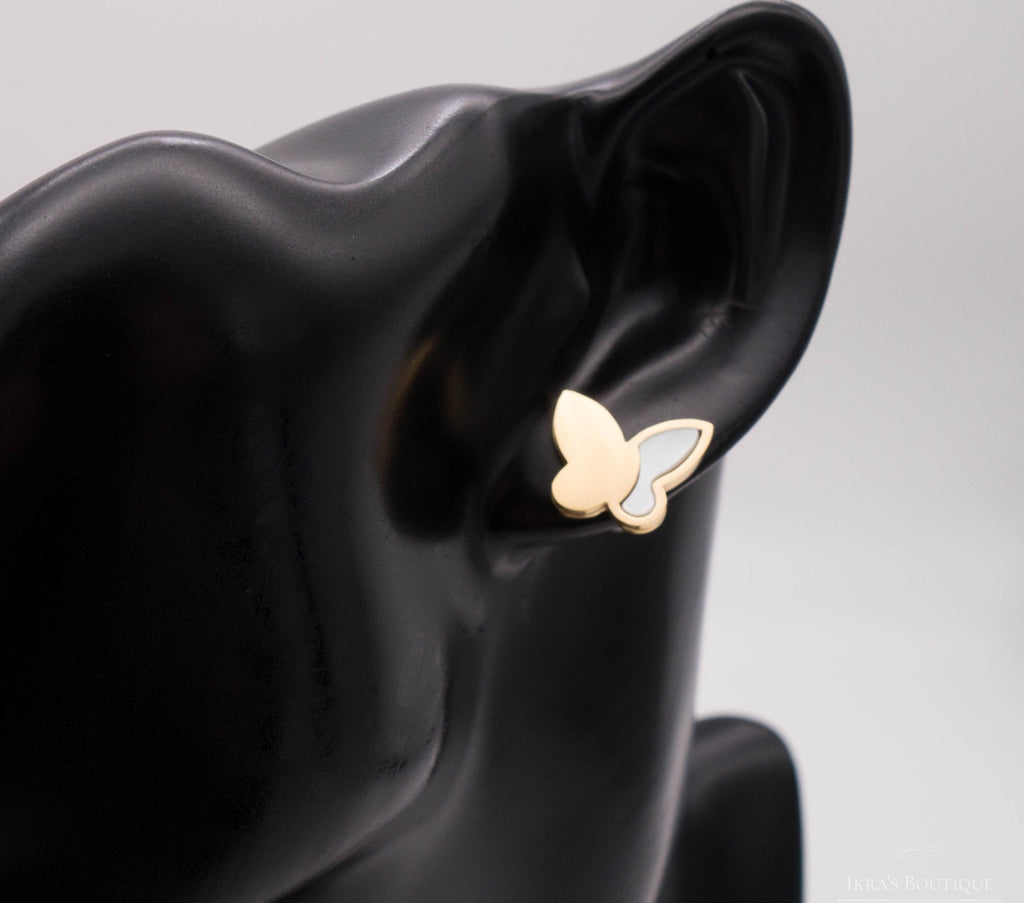 Gold ummantelte Elegant Butterfly Ohrringe - Ikra's Boutique