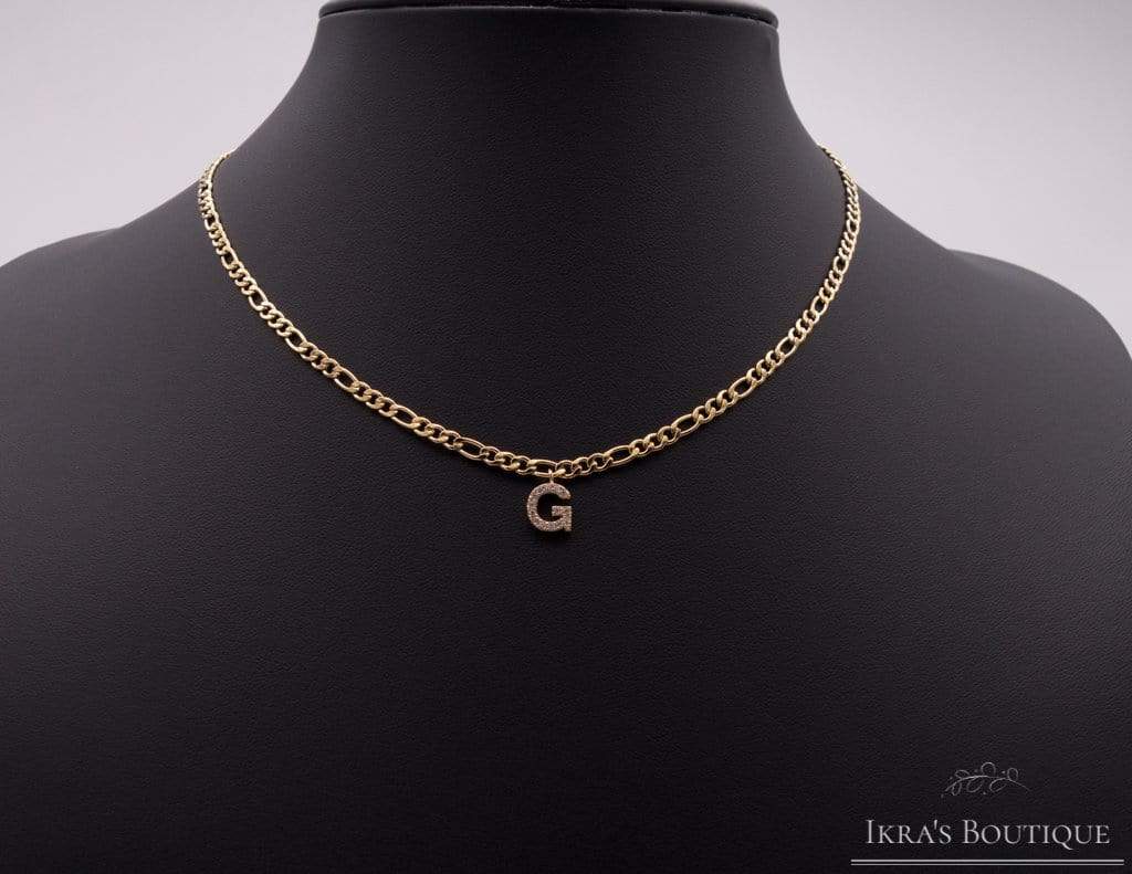 Gold ummantelte "G" Buchstaben Halskette - Ikra's Boutique