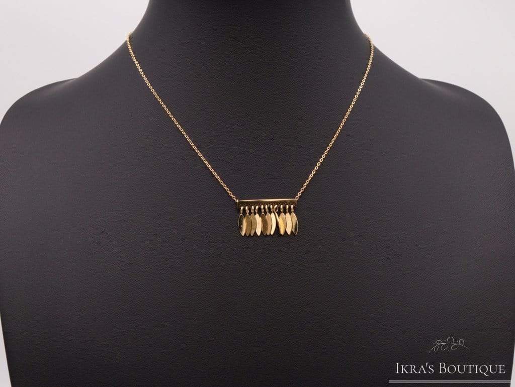 Gold ummantelte Sage Halskette - Ikra's Boutique