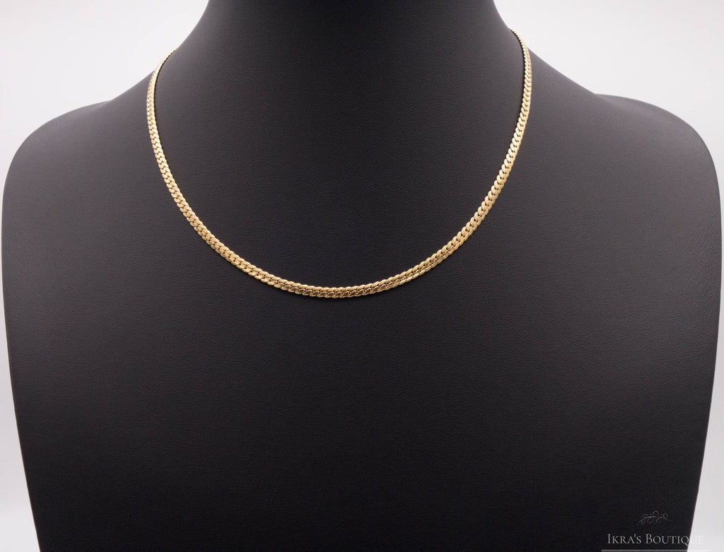 Gold ummantelte Thin Hera Halskette - Ikra's Boutique