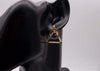 Gold ummantelte Triangle Circle Zirkonia Ohrringe - Ikra's Boutique