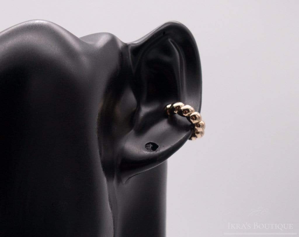 Gold ummantelte Twisted Ohrklemme - Ikra's Boutique