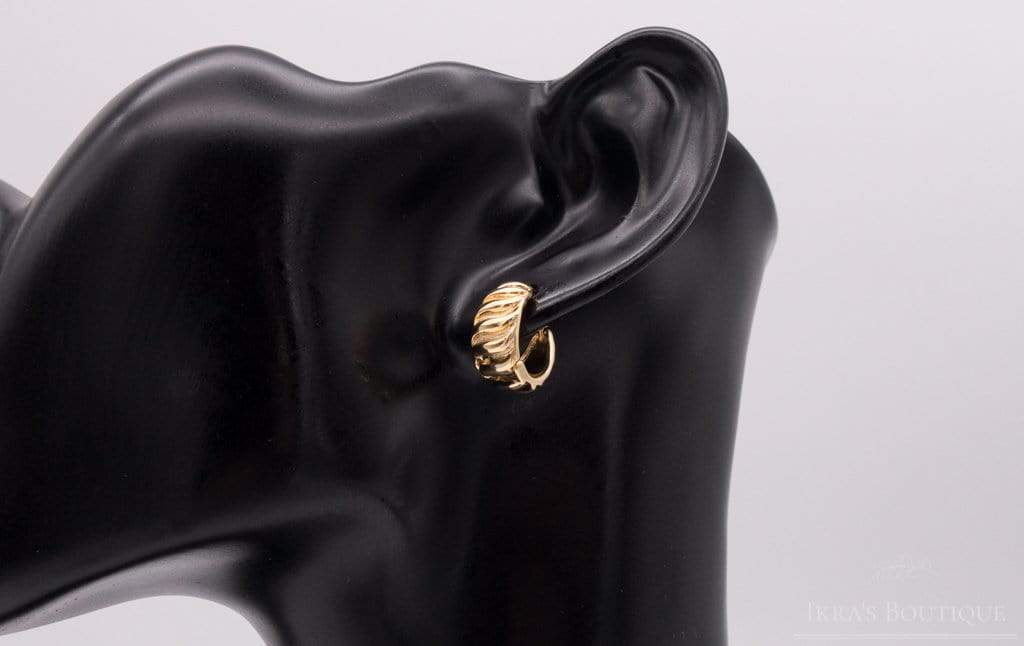 Gold ummantelte Wave Ohrringe - Ikra's Boutique