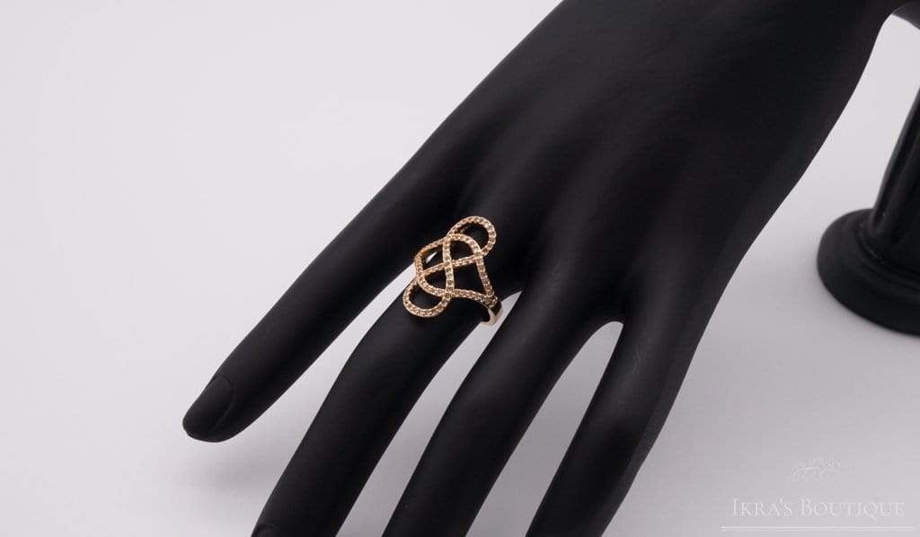 Gold ummantelter Infinity Eye Ring - Ikra's Boutique