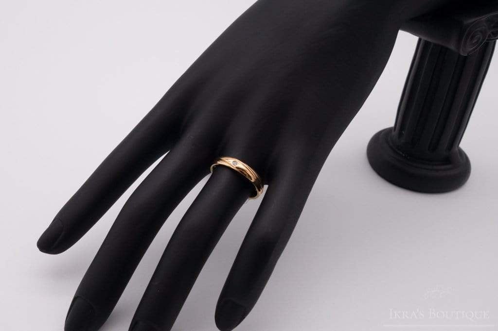 Gold ummantelter Single Zirkonia Ring - Ikra's Boutique