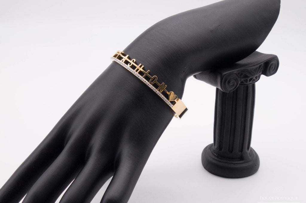 Gold Ummanteltes "Fashion" Armband - Ikra's Boutique