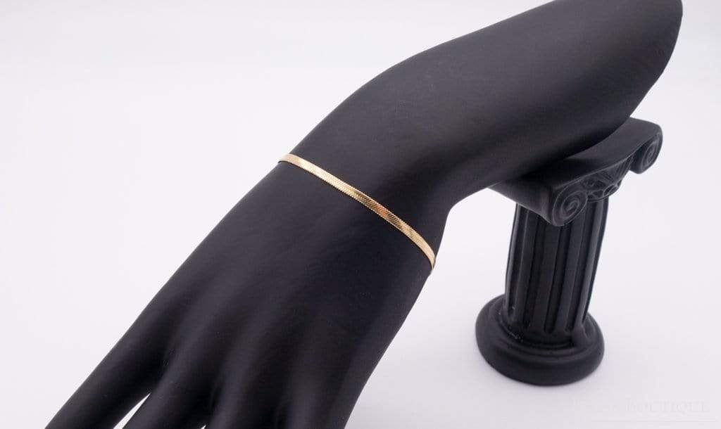 Gold ummanteltes Fine Snake Skin Armband - Ikra's Boutique