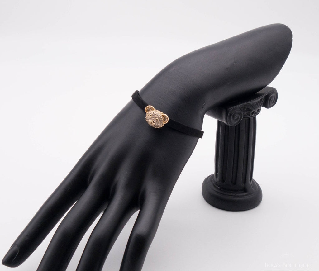 Gold Ummanteltes Zirkonia Bear Armband - Ikra's Boutique