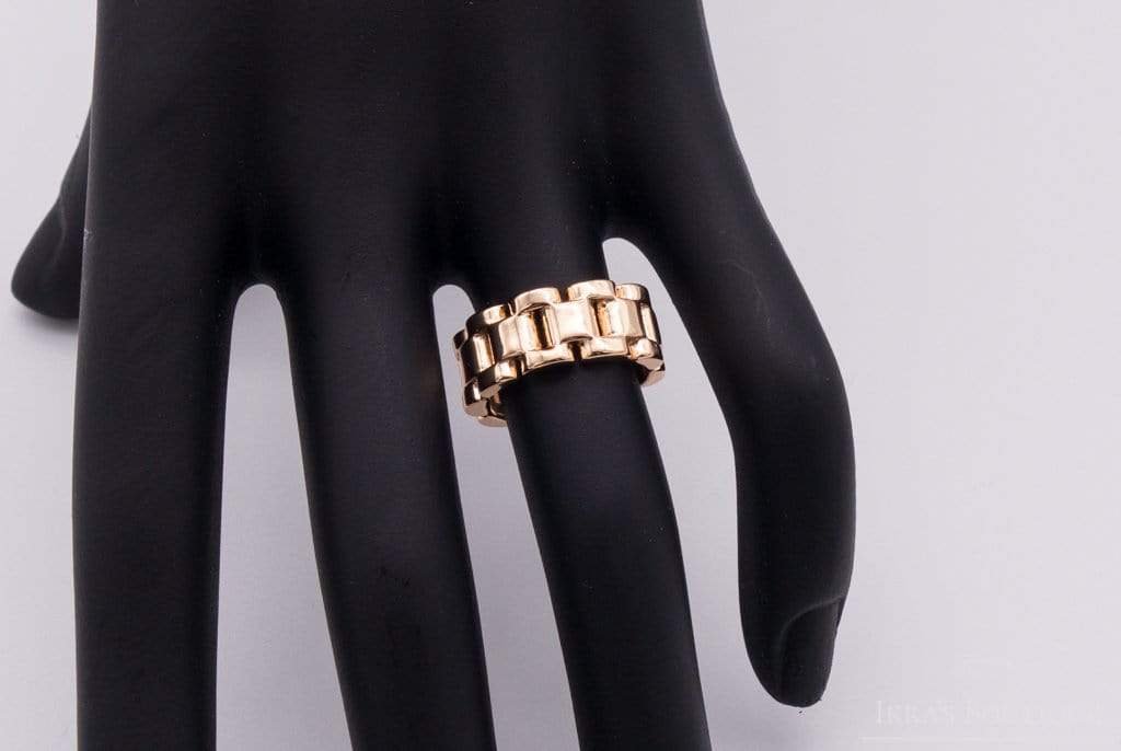 Ring mit versetzem Kettendesign - Ikra's Boutique