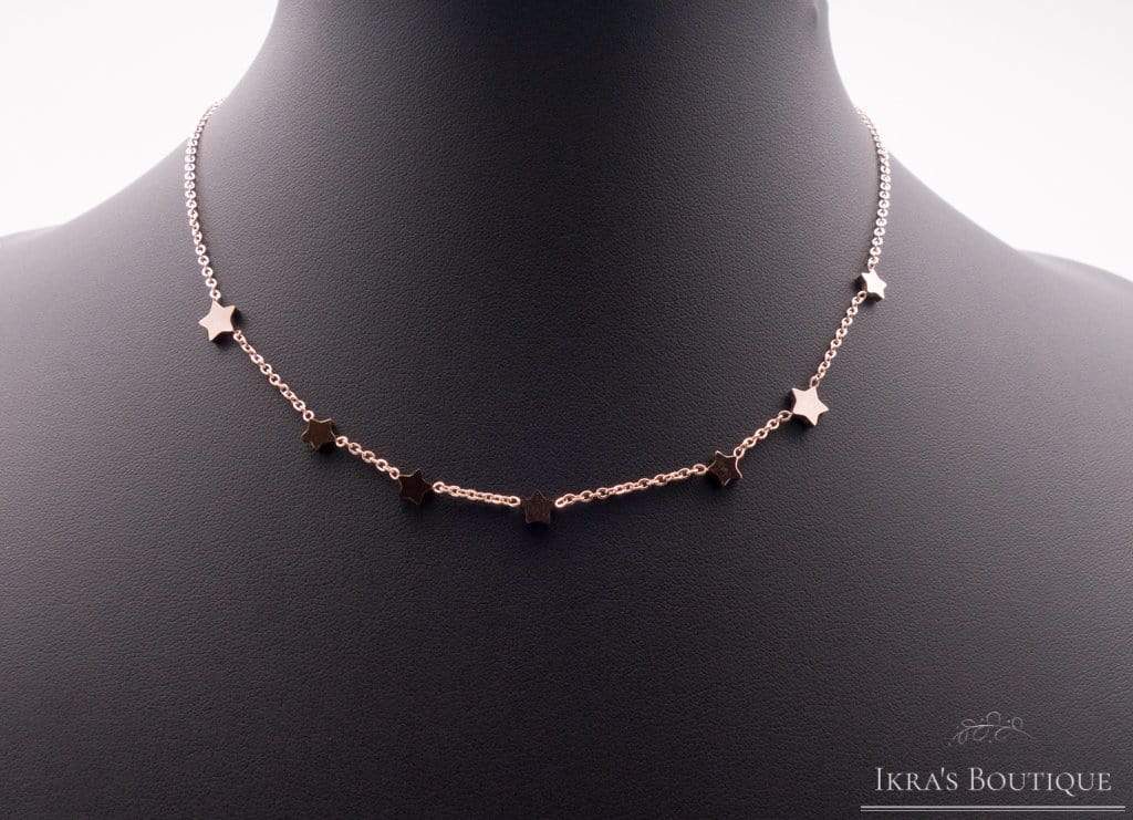 Sieben Sternchen Edelstahl Halskette - Ikra's Boutique